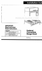 Whirlpool Eyelevel Convertible Range Hood Руководство по установке