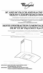 Whirlpool GXW6530DXS0 Installationsanleitung und Gebrauchs- und Pflegeanleitung