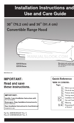 Whirlpool GZ5730 Series Instrucciones de instalación y manual de uso y mantenimiento