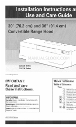 Whirlpool GZ8330 Series and Installationsanweisungen und Gebrauchs- und Pflegeanleitung