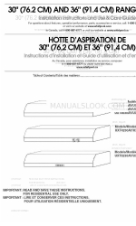 Whirlpool RANGE HOOD UXT2036AY Инструкции по установке и руководство по эксплуатации и уходу