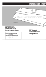 Whirlpool RH2000 Series Instruções de instalação