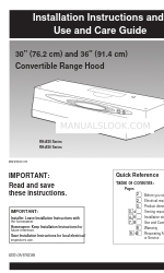 Whirlpool RH4830 Series Istruzioni per l'installazione e manuale d'uso e manutenzione