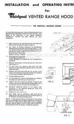 Whirlpool RHH 2300 SERIES Installatie- en bedieningsinstructies