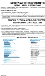 Whirlpool UMH50008HS0 Installation Instructions Manual