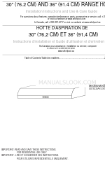 Whirlpool UXT5230AY Installation Instructions And Use & Care Manual