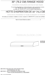 Whirlpool UXT5230BFS Instrucciones de instalación y manual de uso y mantenimiento