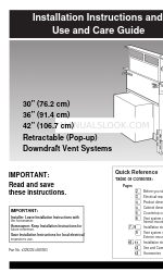 Whirlpool Vent system Use And Care Manual