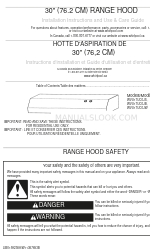 Whirlpool WVU17UC0JW Installation Instructions And Use & Care Manual