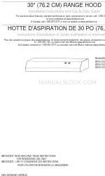 Whirlpool WVU17UC0JW Installation Instructions And Use & Care Manual