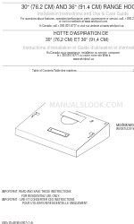 Whirlpool WVU57UC0F Instrucciones de instalación y manual de uso y mantenimiento