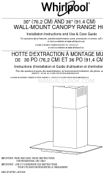 Whirlpool WVW91336KS Instructions d'installation et manuel d'utilisation et d'entretien