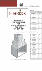 FireRock 36 inch Outdoor Assembly Instructions Manual