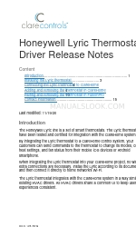 Clare Controls TH6220WF2006 Release Notes