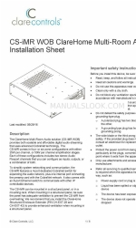 Clare Controls ClareHome CS-iMR WOB Folha de instalação