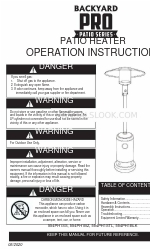 Backyard Pro Patio Series Instrukcja obsługi