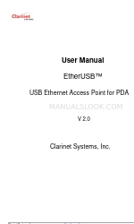 Clarinet Systems EtherUSB Manual del usuario