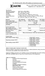 CALECTRO UG-7-A6O-120V Installation And Maintenance Manual