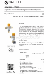 CALEFFI 252158A Instrukcja instalacji i uruchomienia