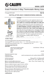 CALEFFI 5213 Series Manuel d'installation et de mise en service