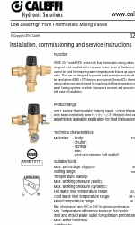 CALEFFI 523160A Instruções de instalação, colocação em funcionamento e manutenção