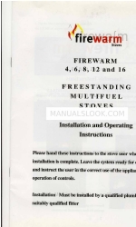 Firewarm stoves 16 Manuale di installazione e istruzioni per l'uso