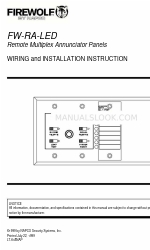 FIREWOLF FW-RA-LED Istruzioni per il cablaggio e l'installazione