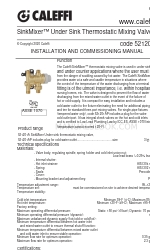 CALEFFI SinkMixer Installation And Commissioning Manual