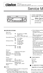 Clarion .39100-S6M-A000 Manuale di servizio