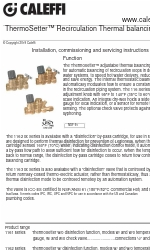 CALEFFI ThermoSetter 116151AC Installation, Commissioning And Servicing Instructions