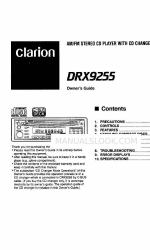 Clarion DRX9255 Manual do Proprietário