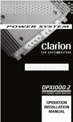 Clarion 2/1 Channel Power Amplifier DPX1000.2 取扱説明書