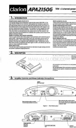 Clarion APA2I50G 操作および設置マニュアル