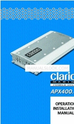 Clarion APX400 Руководство по эксплуатации и установке