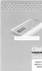 Clarion APX480M Manual de operação e instalação