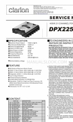 Clarion DPX2250 Manual de servicio