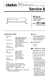 Clarion EF-1080I-C Manual de servicio