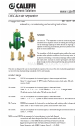 CALEFFI DISCAL 551 Series Petunjuk Pemasangan, Komisioning, dan Servis