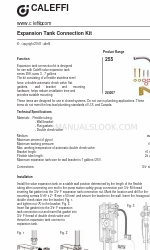 CALEFFI 255 Series Краткое руководство по эксплуатации
