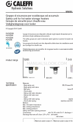 CALEFFI 319 Series 빠른 시작 매뉴얼