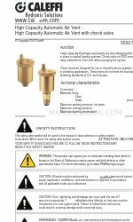 CALEFFI 5022 Series Руководство пользователя