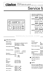 Clarion PP-2449H-B Manual de serviço