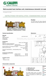 CALEFFI SATK12313 Instructies voor installatie, inbedrijfstelling en onderhoud