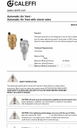 CALEFFI 5026 series Руководство по установке