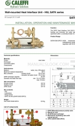 CALEFFI SATK Series Посібник з монтажу, експлуатації та технічного обслуговування