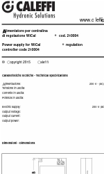 CALEFFI 210 Series Руководство