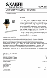 CALEFFI Uni-Switch 626 Series Краткое руководство по эксплуатации