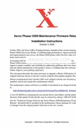 Xerox 6200DX - Phaser Color Laser Printer Installationsanleitung Handbuch