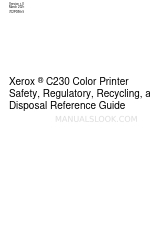 Xerox C230 安全性、規制、リサイクル、廃棄に関するリファレンスマニュアル