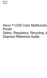 Xerox C235 Manuel de référence sur la sécurité, la réglementation, le recyclage et l'élimination